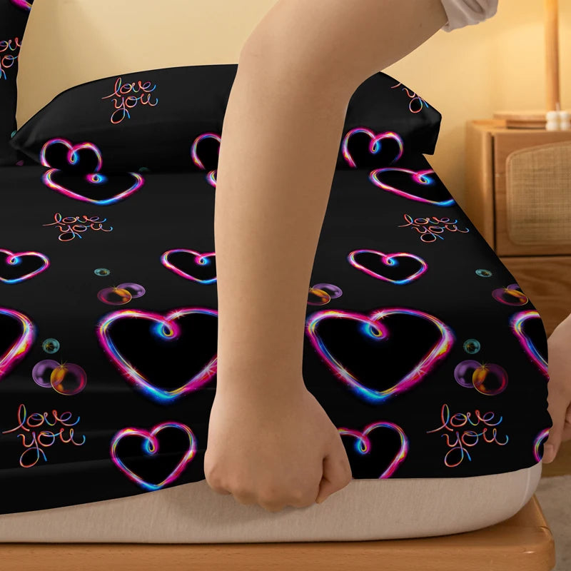 Heart flashing emotion bedsheet