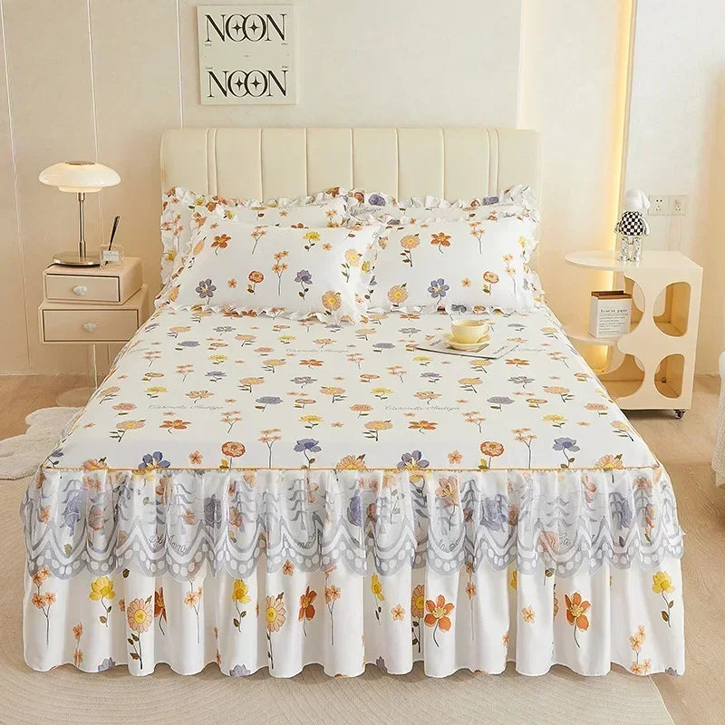 Pastoral style printed bed sheets