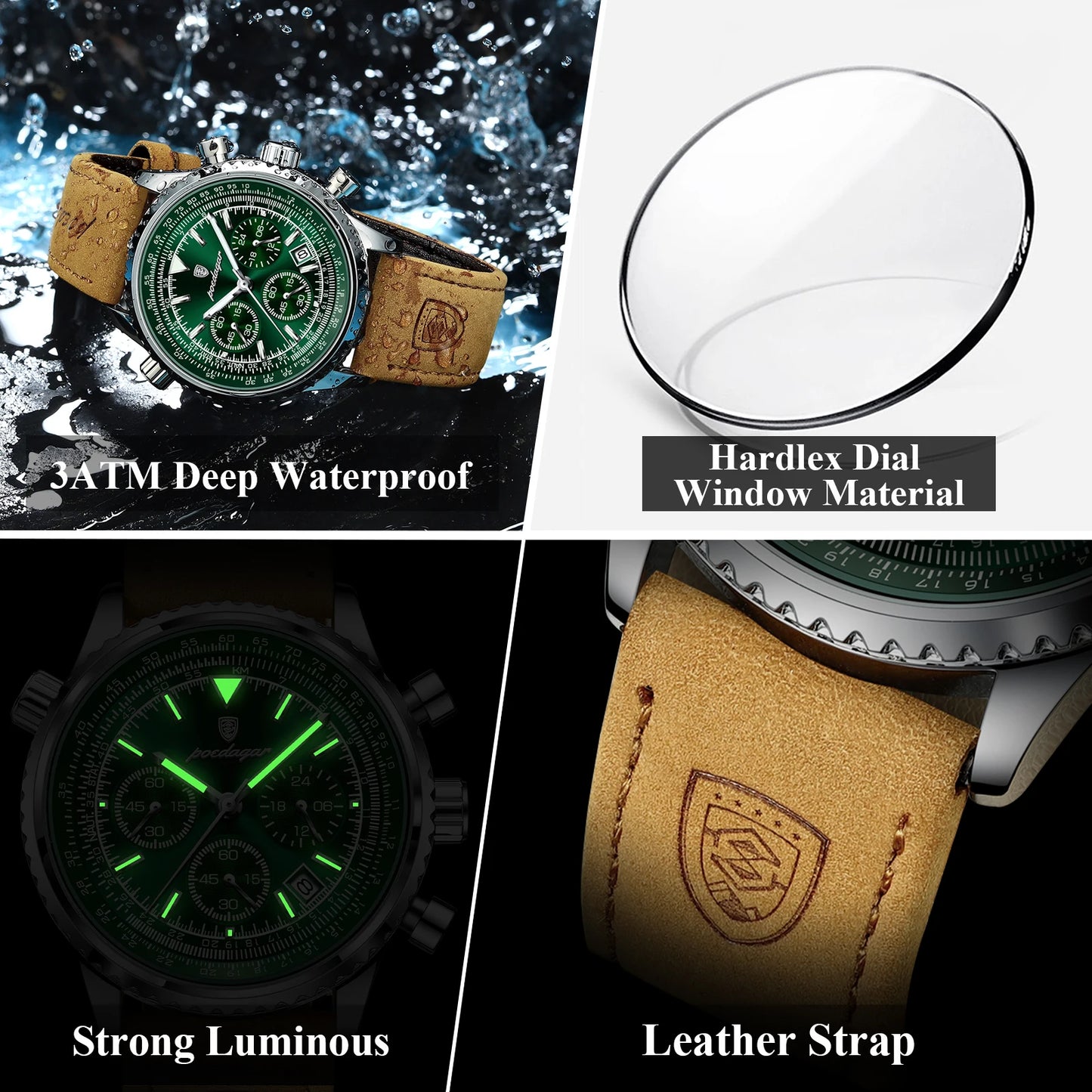 Poedagar Luxury Men's Watch