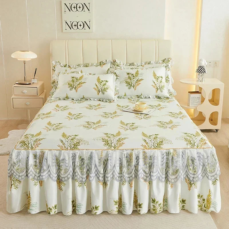 Pastoral style printed bed sheets