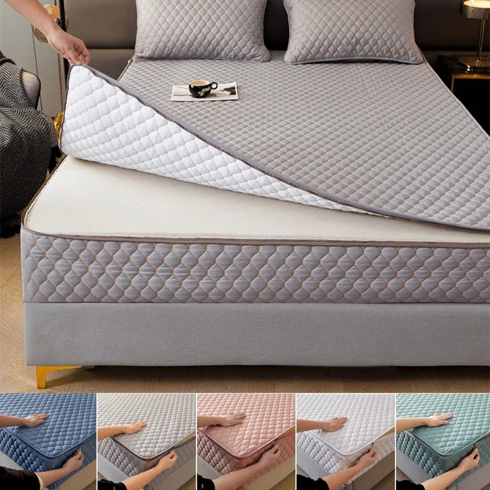 Luxury quilted mattress cover