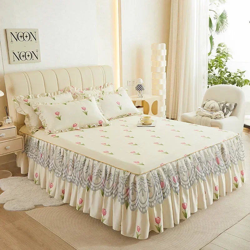 Pastoral style printed bed sheets