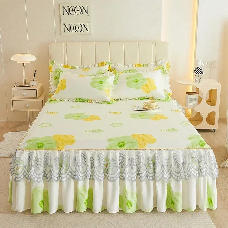 Pastoral style printed bed sheets